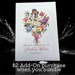 $2 Add-On 🆕Garden Bouquet Birthday Card